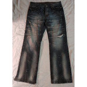 Armani Exchange A/X Jeans Mens 30x30 Ripped Distressed Destroyed  Button Fly